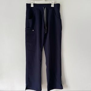 Figs Navy Blue Straight Legged Scrub Pants